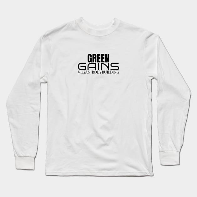 Green Gains - Elevate Your Game with Vegan Bodybuilding Long Sleeve T-Shirt by Orento